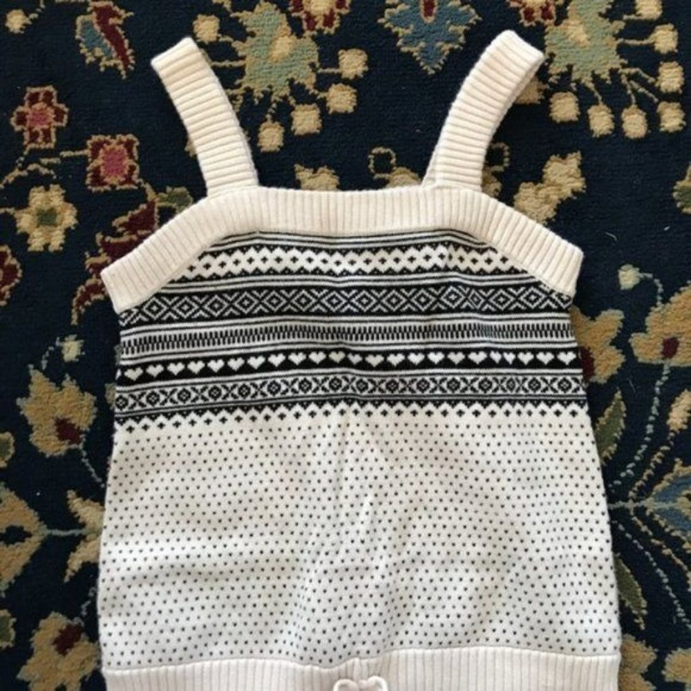 GAP Fair Isle Knit Baby Romper Jumper Playsuit - Picture 3 of 4